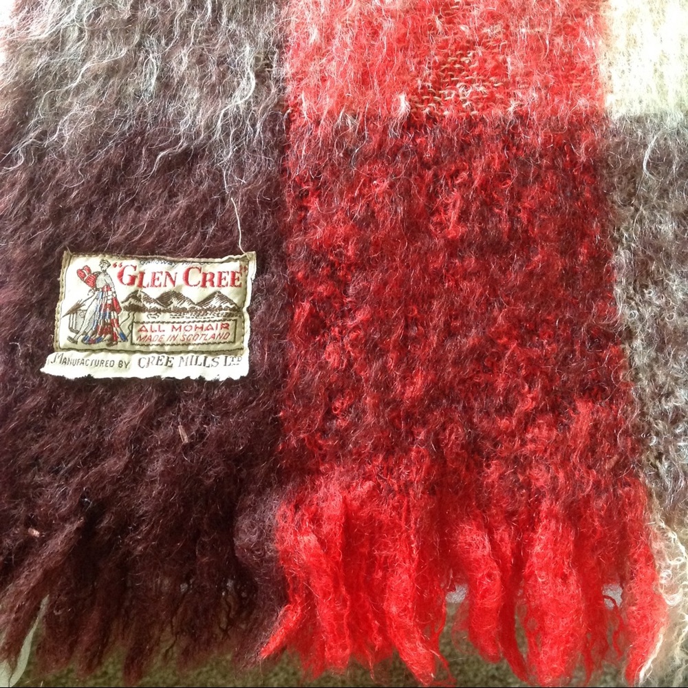 Vintage Glen Cree Scottish Mohair Throw